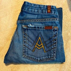 7 for all mankind maternity denim jeans sz 27